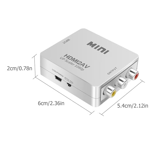 Adaptador HDMI a 3 RCA convertidor componente VA de vídeo compuesto para proyector LCD 5