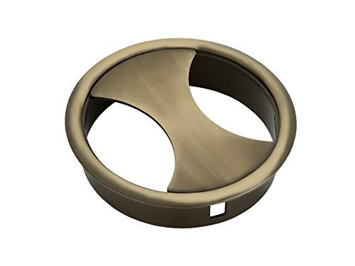 Nixnine Table Desk Grommet 2 Inch, Brass Antiqu Desk Cord Cable Hole Cover Grommet, Computer Wire Cable Organiser Manager - Pack of 1, (Brass Antiqu) (2Inch)-picture-14