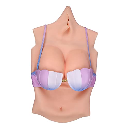 Faux seins silicone col haut Bonnet G éliminant les démarcations pour mastectomie