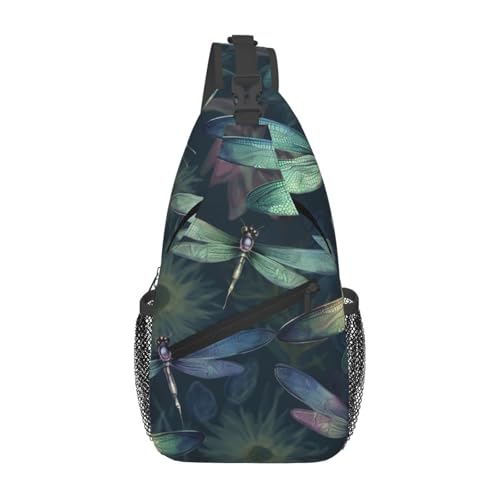 Sling Bag para Mujeres y Hombres Negro Bolsa de Pecho miniatura 1