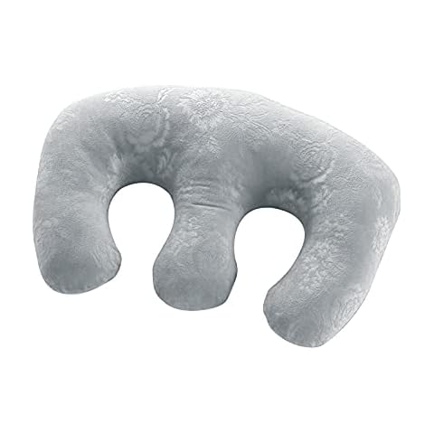 F Fityle Soft Detachable Chest Pillow Chest Pad Breast Support Pillow Bolster for SPA Beauty Salon Massage Table Sleep, Grey Cover