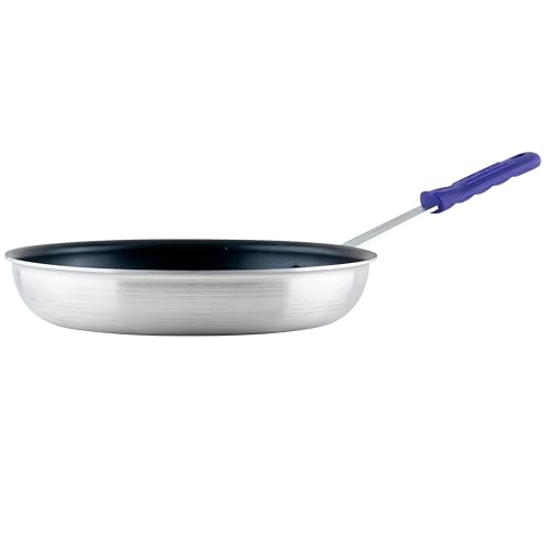 Winco Commercial-Grade Aluminum Fry Pan with Stay Cool Handle, Induction Compatible, Non-Stick Finish, 12