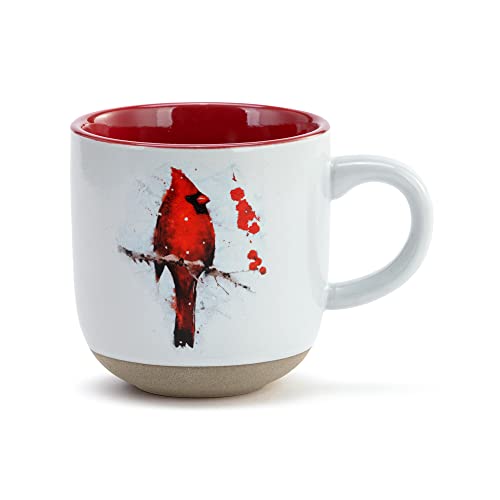 Taza de café navideña de piedra 12 oz con diseño de cardenal miniatura 1