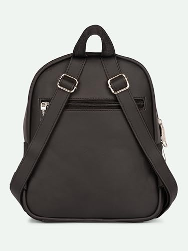 Image of ZOUK Dalila Mini Daypack | Stylish Small Backpack for Women | Compact | Bag for Girls | Daily College Use | Travel Day Pack | Vegan Leather | Handcrafted | Water-Resistant