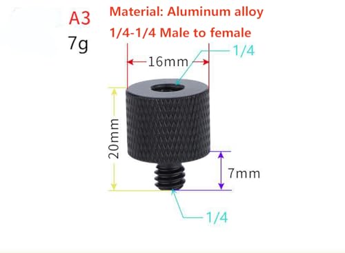 KASINshooting Kit de montaje adaptador de trípode flash de liberación rápida para micrófono de cámara, zapata caliente de 1/4 a 3/8 M5 M6 M8 macho hembra tornillos de rosca de conversión serie para Go - imagen 7