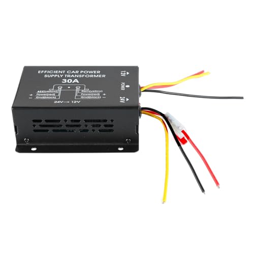 30A DC 24V to DC 12V Power Supply Regulator Reducer Transformer High Efficiency Voltage Converter with Short Circuit Overheating Overload for Car Truck Bus Systems Surveillance