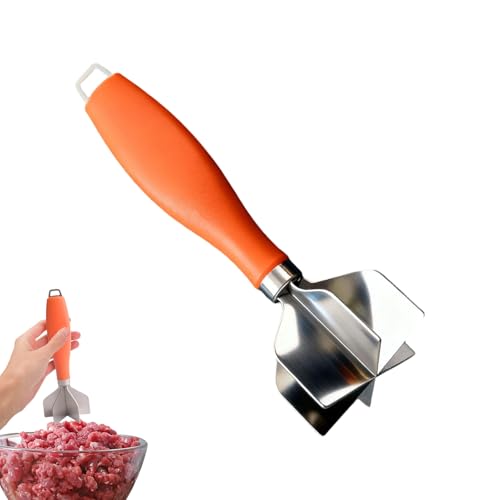 Picadora De Carne | Cuchilla De Acero Inoxidable Para Picar - Con Mango Ergonómico Picadora De Carne Manual De Mano,Para Hogar, Res, Vegetales, Granos, Queso, Harina, Puré De Patatas