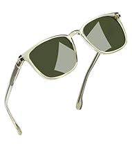 Tinted Beige Frame Green Lens