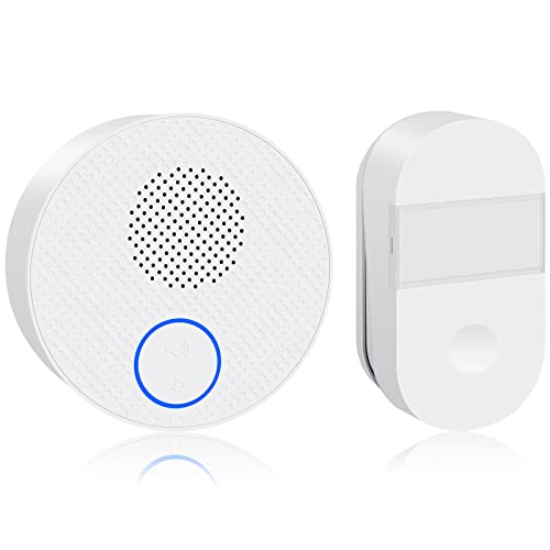 [Pas Besoin de Piles] Sonnette sans Fil sans Pile, SURNICE Sonnette Étanche IP44 sans Batterie,1000 pieds/300m Carillon sans Fil avec LED Flash,38 Mélodies, 4 Volumes, Un Emetteur et Un Récepteur Cover