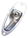 Jack Plate Oval Cromado Para Guitarra Entrada P10 6.35mm