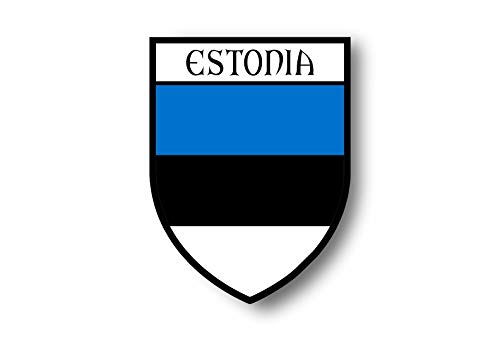 Akachafactory Sticker Adesivi Adesivo Stemma Citta Bandiera Auto Moto Estonia