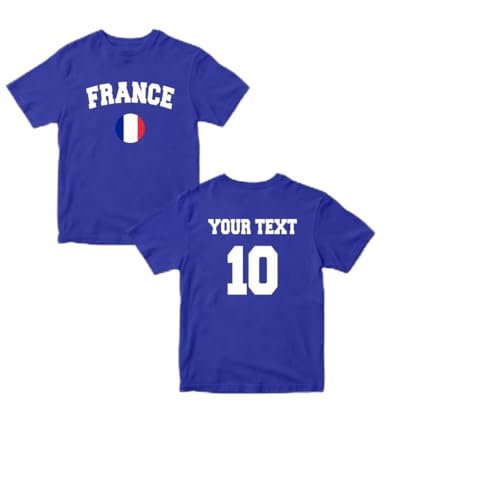 WOOD MEETS COLOR 2026 T-Shirts personnalisés pour Les familles passionnées de Football T-Shirts personnalisés pour Les Couples passionnés de Football(enfant-France-7T)