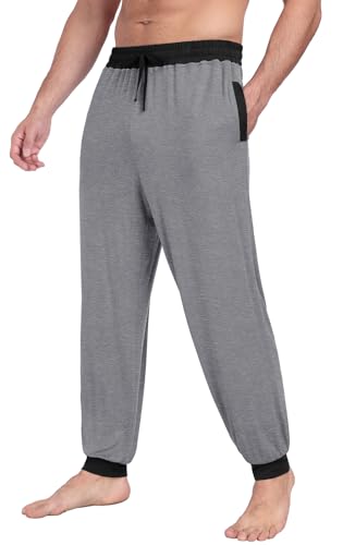 PrinStory Mens Modal Pajama Pants Cozy Lightweight Pjs Bottoms Knit Sleep Pajama Lounge Pant4