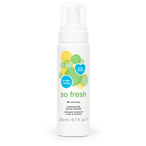 Lovehoney So Fresh Foaming Skin Cleansing Body Wash & Toy Cleaner Spray Lightly Scented Water Based Formula 200ml