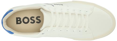 Image of BOSS Men's Aiden Logo Block Leather Low Top Sneakers | Casual Shoes