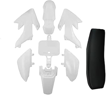 White Plastics Fender Kit with Black Seat for Honda CRF50 XR50 Chinese 50cc 70cc 90cc Dirt Pit Bike