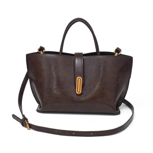 Bucket Bags for Women Vintage Crossbody Bag Faux Leather Tote Bag Perfect for Everyday Use and Special Occasions (Coffee-A) [���s�A