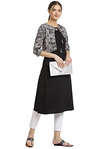 Image of ALC Creation Women's Skinny Kurta (ALC4045MAROON Grey XL)