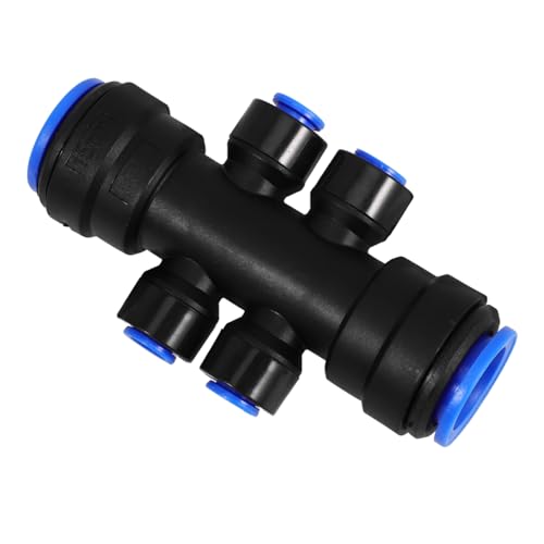 ibasenice Conector de Riego por Goteo Vías Empalme Rápido para Sistema Automático de Riego Jardín Accesorio para Mangueras y Líneas de Goteo
