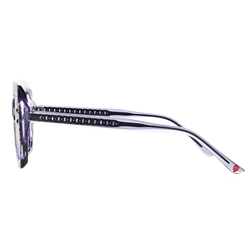 Betsey Johnson Serpent Ladies Sunglasses, Purple Snakeskin, 52mm3