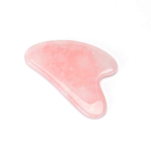Jade Stone Guasha Board Scraping Board Pink Green Jade Stone Massage Tool SPA Therapy Massager Antistress Body Care (heart)