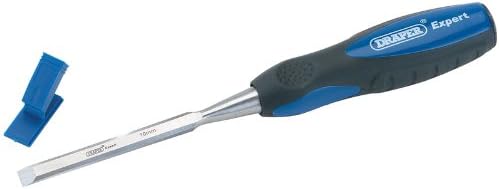 EXPERT 10MM WOOD CHISEL - Expert Quality, full length bevel edged blades manufactured from chrome vanadium steel hardened, tempered, finely ground and clear lacquer coated for corrosion protection. Impact-resistant soft grip polypropylene handles with striking caps. All blades have blade guards. Display packed.