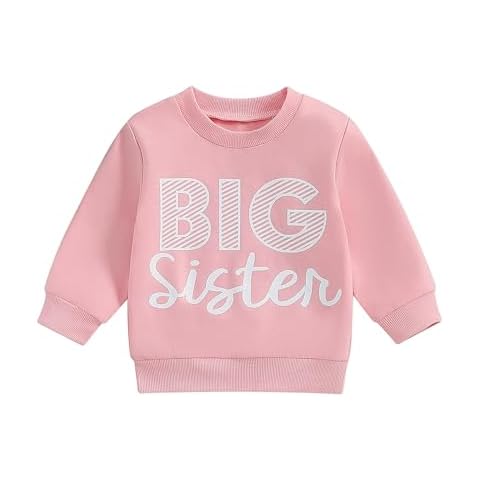 PanLidapan Big Sister Letter Print Sweatshirt Cover