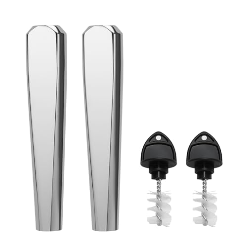 Roastove 4.9 Beer Faucet Handles All 304 Stainless Steel Keg Tap Handle Standard 3/8 Thread American Draft Beer Tap Handles for kegerator Tower for bar(2PACK)