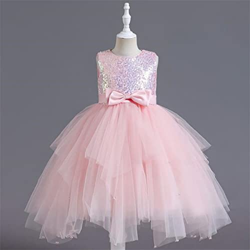 Baby Pageant Dress Toddler Girls Tutu Gown Dresses Girls' Sequin Mesh Tulle Dress Sleeveless Party3
