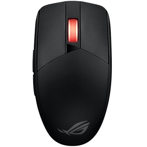 ASUS ROG Strix Impact III Wireless Gaming-Maus schwarz (optischer Sensor ROG AimPoint, ROG SpeedNova Wireless, Bluetooth, Lange Akkulaufzeit, ROG Omni Receiver: Tastatur und Maus über einen Dongle)