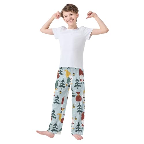 Boys' Pants Gnomes Christmas Trees Long Bottoms Jogger Pants Elastic Waist Trousers with Pockets S-XL2