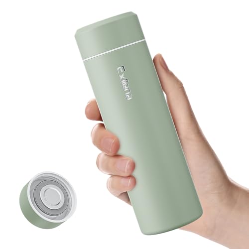 UpgradedExllena Small Insulated Water Bottle 12 oz/350ml Mini Insulated Water Bottle for Hot & Cold Drinks Perfect Small Water Bottle for Travel Purse...(Sage Green)