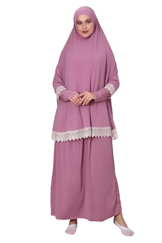 Image of Muslim Dresses for Women, Two-Piece Long Sleeve Islamic Prayer Dress, Hijab