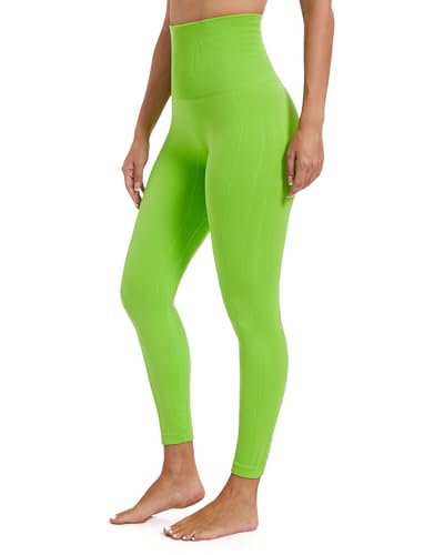Homma High Wasit Tummy Control Leggings Compression Yoga Pants Postpartum Compression Pants Lime M