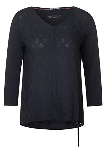 Preisvergleich Produktbild Cecil Damen Bluse mit Struktur-Muster Carbon Grey M