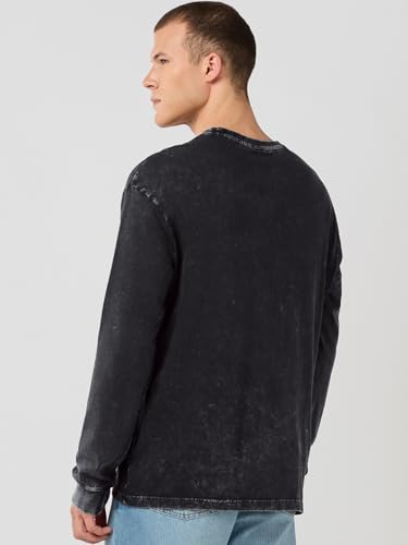 Image of Bewakoof X DC Batman Men's Cotton Printed Oversized Fit Full Sleeve Round Neck T-Shirt | Casual Wear | Street Wear | Oversized t Shirt for Men Cotton | Baggy