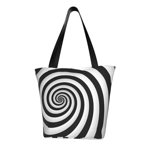 spiral optical illusion gif Print Comfortable Shoulder Bag Summer HandbagTravel Beach Work Daily Use Versatile Carry