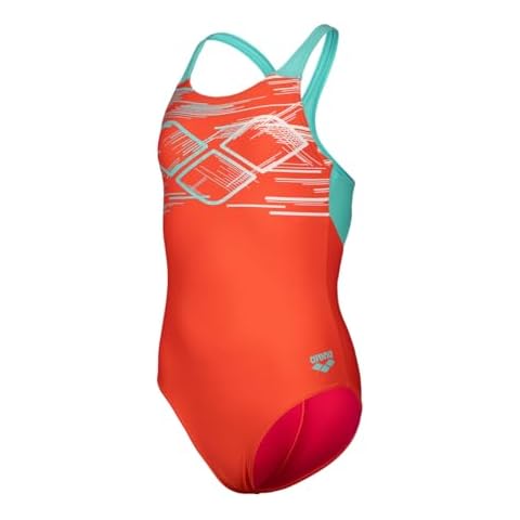 Arena Feel Girls' V Back Swimsuit Cover