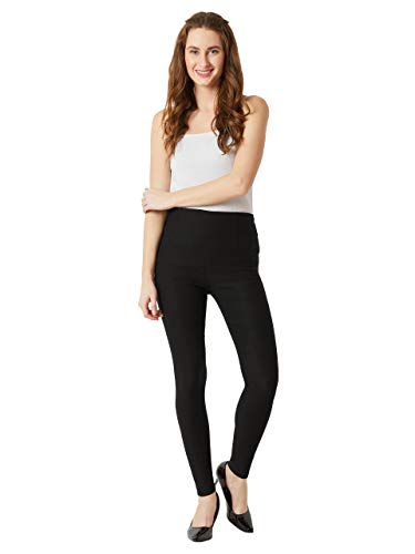 Image of Miss Chase Women's Maroon Solid Skinny High Waist Jeggings
