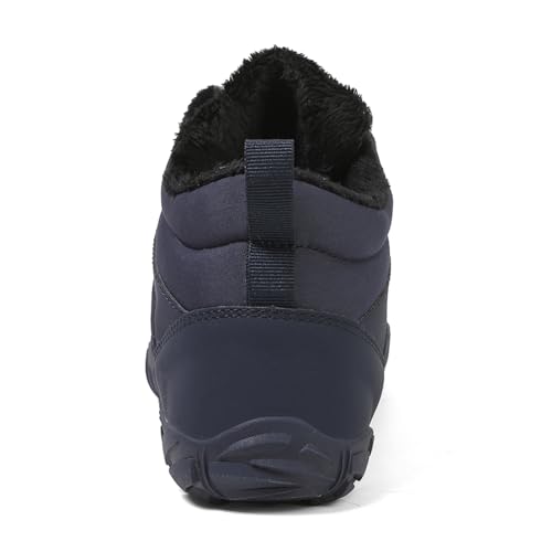 Image of Men's and Women's Barefoot Hiking Boots | Zero Drop Winter Snow Boots with Wide Toe Box | Slip-On Waterproof Ankle Booties | Minimalist Five-Finger Sneakers for Outdoor Hiking and Walking
