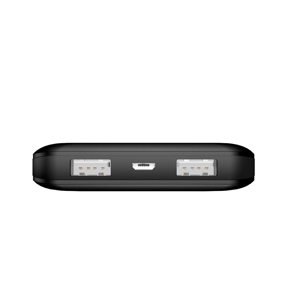 10,000 Series Power Bank with 2 USB Ports (Black)