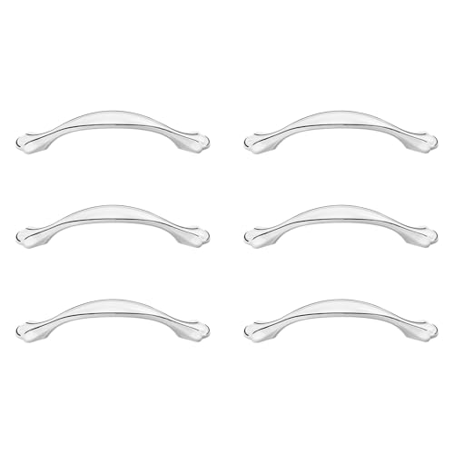 NUOLUX 6個 欧式アルミ合ドアハンドル ローマンブラック仕上げ 耐久性キッチン収納食器棚用ワードローブ取っ手