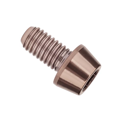 Image of Titanium Ti Bolt M5x9 16 18 20 25 30 35 40 45 50 55 60mm Tapered Head Screws Pack of 4 (M5x9mm, Bronze)
