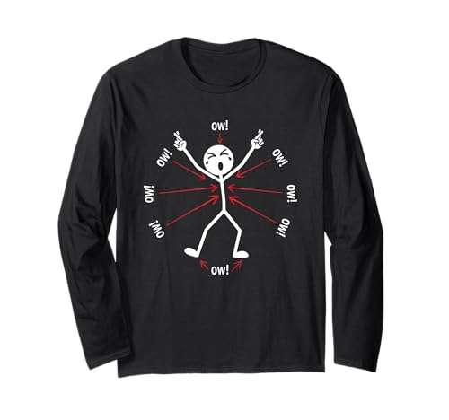 Ow Ow Ow Ow Stickman Figure Humorous Chronic Pain Awareness ����T�V���c
