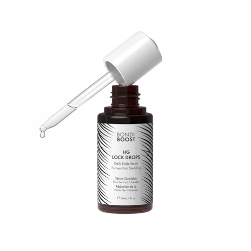 BondiBoost HG Lock Drops Daily Hair Serum for Women Non-Greasy Reduces Hair Thinning Stimulates Scalp Supports Thicker Fuller Hair Vegan Color-Safe Lightweight for All Hair Types & Textures