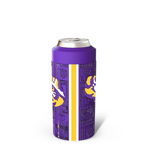 Image of Frost Buddy Universal Can Cooler - Fits 12 & 16 oz (LSU Tigers | 3D) | 20x colder, cold up to 24 hrs | Fits slim cans & bottles | Sleek, lightweight design | No sweat, no condensation
