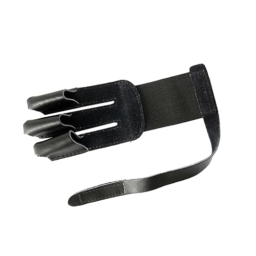 Yardwe Release Thumb Glove Glove with Protective Pad for Arrow Adjustable Bow Wrist Strap Black