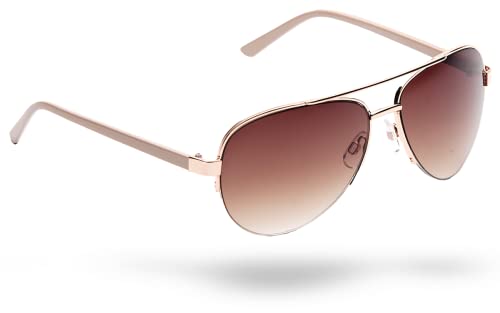 Eyelevel Valentina   Gafas de sol para mujer, estilo piloto clásico, color oro rosa, con protección UV400 y lente CAT3