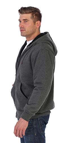 Image of Gioberti Men's Soft Heavyweight Sherpa Lined Fleece Hoodie Jacket