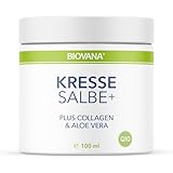 BIOVANA Kressesalbe Plus – Altersflecken Creme/Gesichtscreme (1 Flasche - 100 ml...
